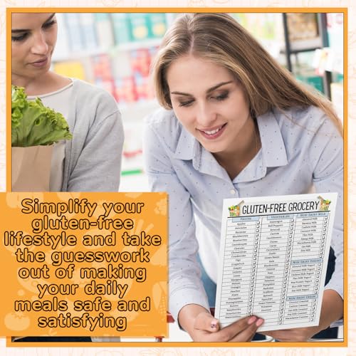 Sinload 12 Pcs Gluten Free Meal Plan Poster Grocery List Gluten-free Diet Guide to Manage Celiac Disease for Healthy Eating - Image 4