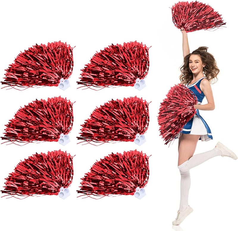 comfrt Cheerleading Poms, Lightweight Cheerleader Pom Poms for Night Cheer Sports Party Dance - Image 1
