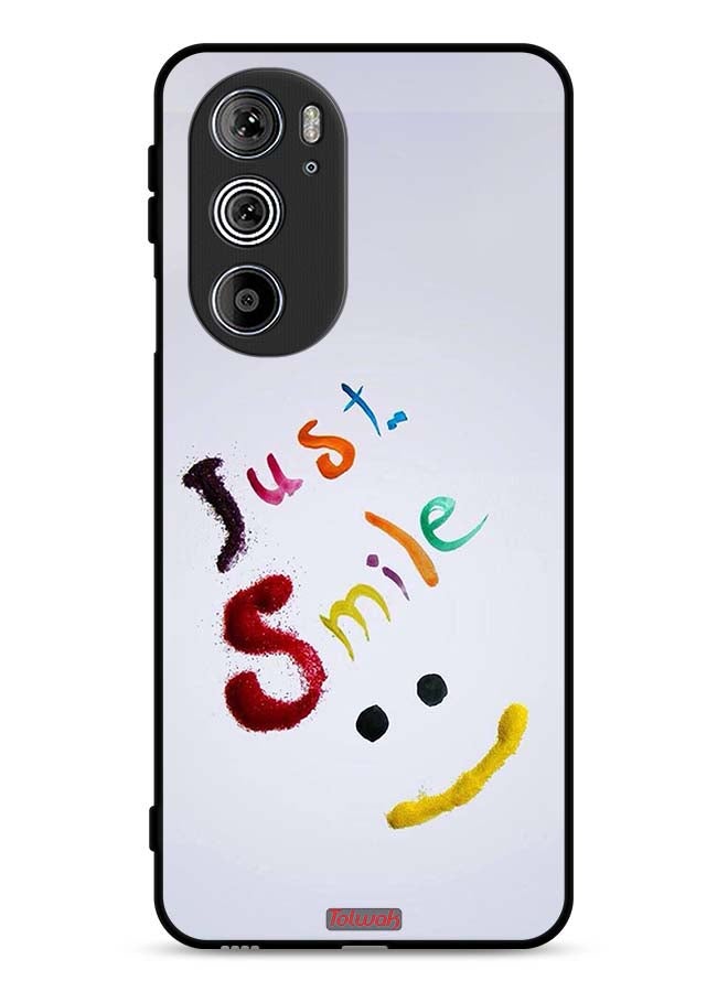 Tolwak Motorola Edge 30 Pro Protective Case Cover Just Smile - Image 1