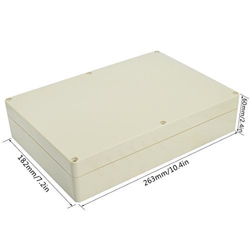 LeMotech Waterproof Dustproof IP65 ABS Plastic Junction Box Universal Electric Project Enclosure Pale Gray 10.4 x 7.2 x 2.4 inch (263 x 182 x 60 mm) - Image 2