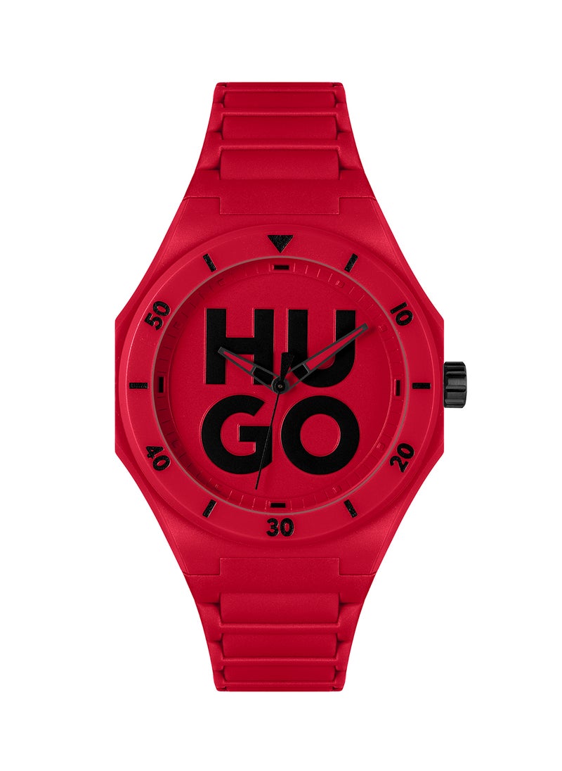 HUGO BOSS - Men's Analog Round Shape Silicone Wrist Watch 1530328 - 42 Mm - Image 1