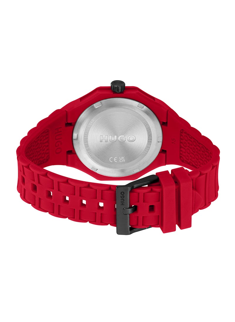 HUGO BOSS - Men's Analog Round Shape Silicone Wrist Watch 1530328 - 42 Mm - Image 1