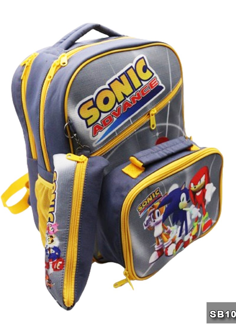 Gharibo Bags School backpack with lunchbag Size 15 Sonic  - Image 2