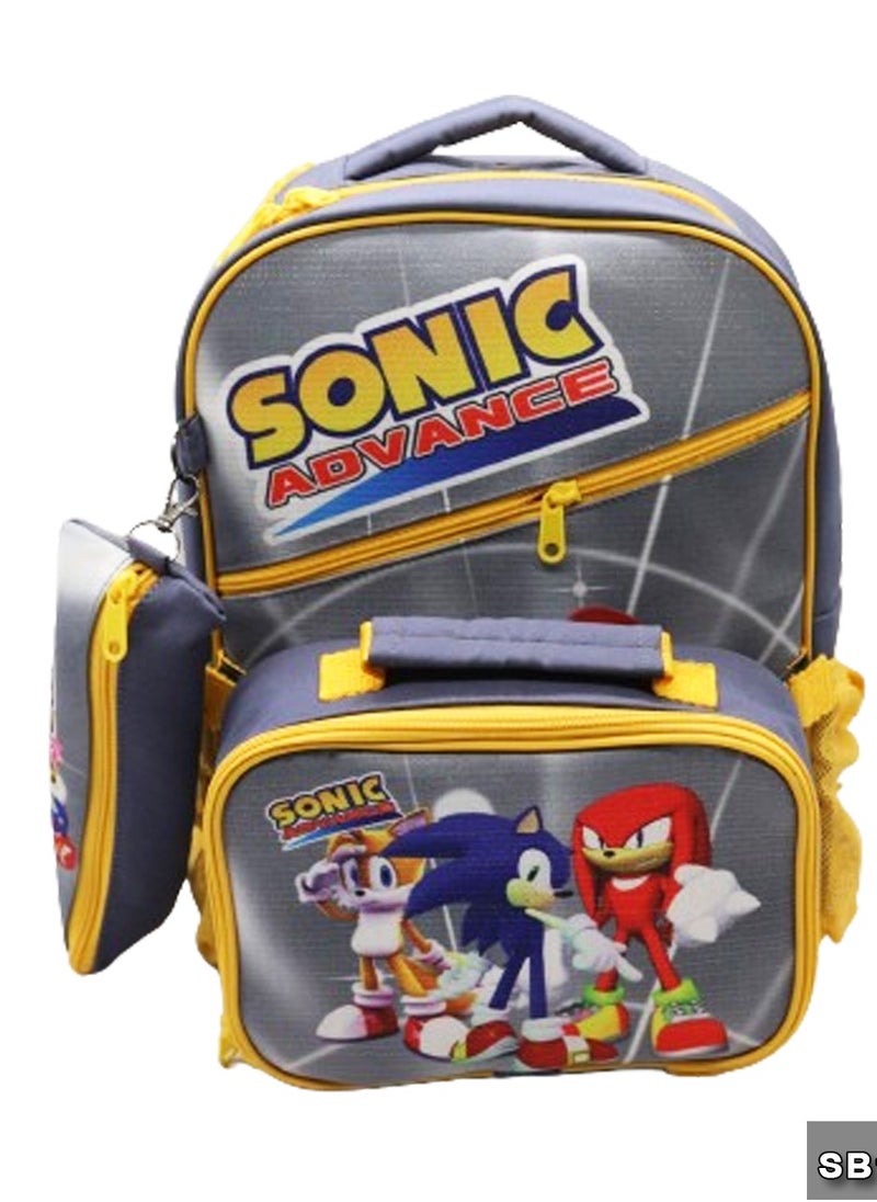 Gharibo Bags School backpack with lunchbag Size 15 Sonic  - Image 1