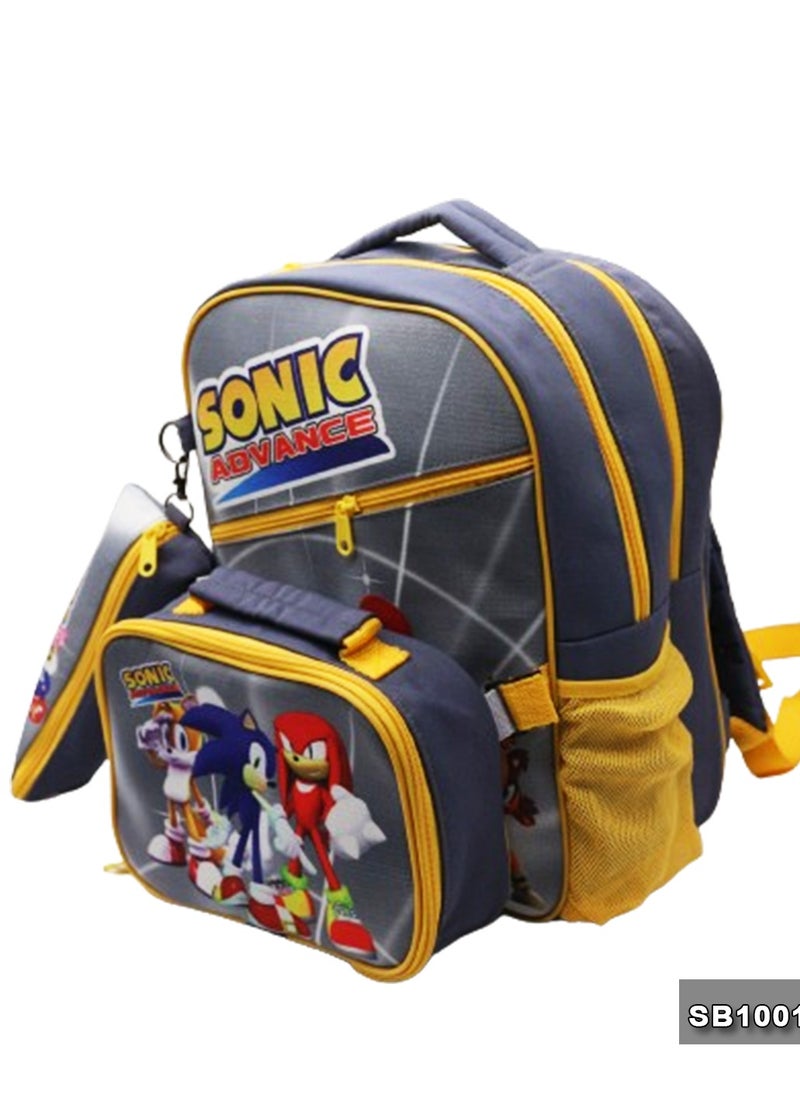 Gharibo Bags School backpack with lunchbag Size 15 Sonic  - Image 3