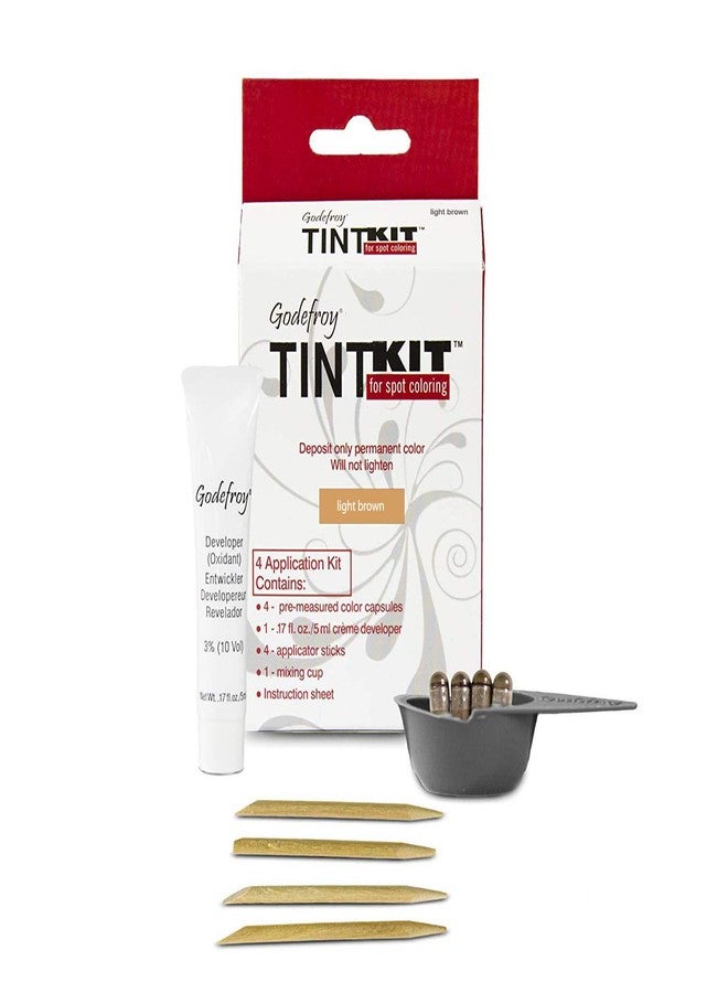 Godefroy Professional Root Touch Up Hair Coloring Kit, Light Brown, 4 applications - Image 1
