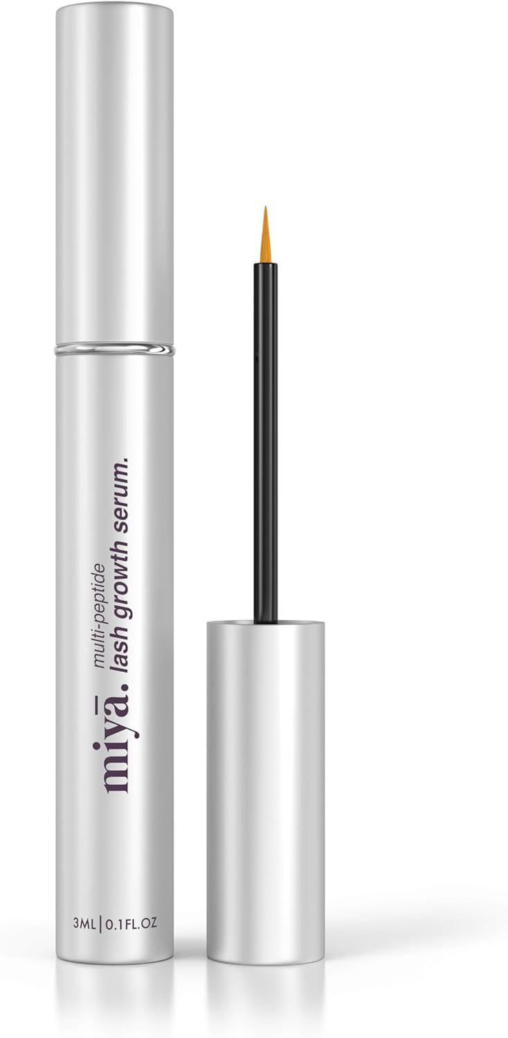 Lash Growth Serum Eye Lash Serum Natural Lash Enhancer for Longer Thicker Healthier Lashes Peptide Eyelash Growth Serum Oil Free Lash Booster 3ml Suitable for All Skin Types MIYA LASH
