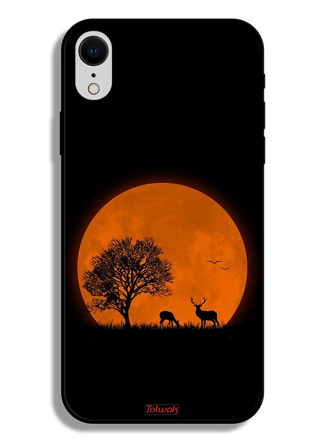 Tolwak Apple iPhone XR Protective Case Evening Moon Art - Image 2