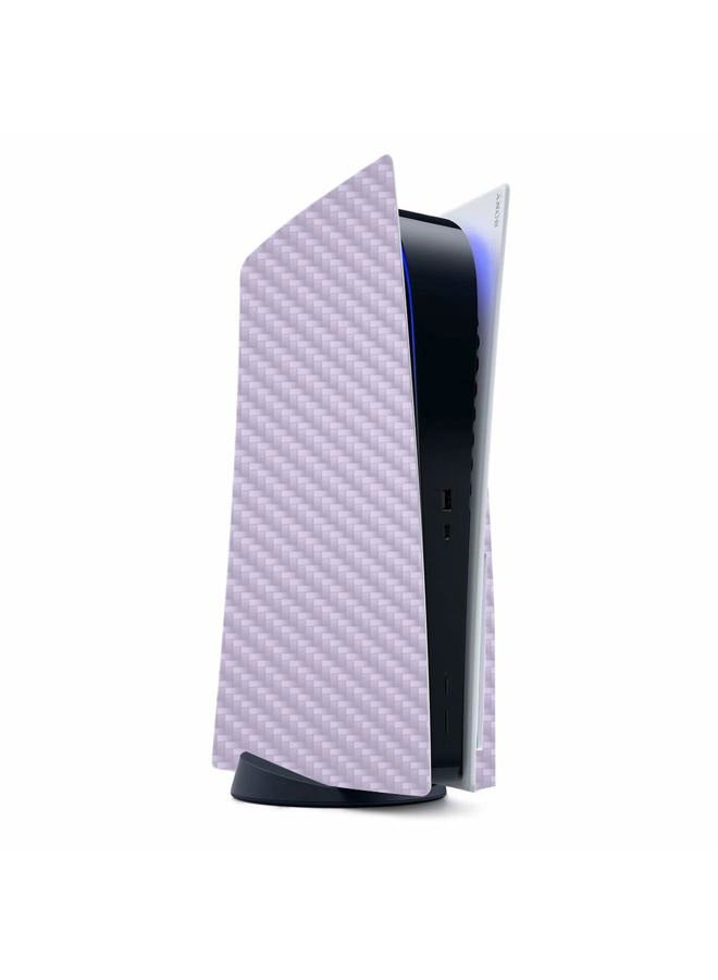 MIGHTY SKINS Carbon Fiber Compatible With PS5 / Playstation 5 - Solid Lilac | Protective, Durable Textured Carbon Fiber Finish | Easy To Apply, Remove, and Change Styles | Made in the USA - Image 1