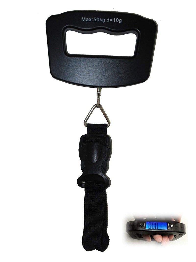 Fadman Luggage Scale with Grip - Travel Luggage Scale - Portable Digital Luggage Weight Scale - Lagguages Bag Scale - Suitcase Hanging Weighing Electronic Travel Scale - 50kg 110 Pound Capacity - Image 1