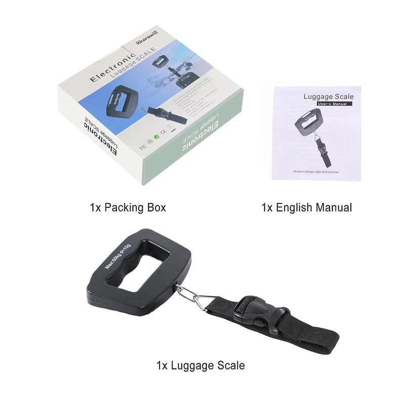 Fadman Luggage Scale with Grip - Travel Luggage Scale - Portable Digital Luggage Weight Scale - Lagguages Bag Scale - Suitcase Hanging Weighing Electronic Travel Scale - 50kg 110 Pound Capacity - Image 3