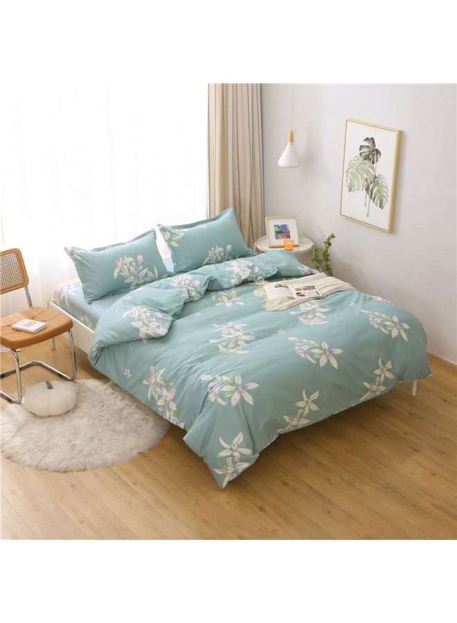 Quilt Cover Single Piece 150x 200 Student Dormitory Single Quilt Cover 200x 230cm Double Quilt Imitation Cotton Four Seasons Wholesale-Color:Lily-Specifications:150x200cm Quilt Cover - Image 1