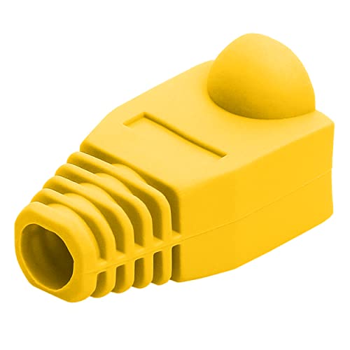Cmple RJ-45 Color Coded Strain Relief Boots - Yellow (50pcs) - Image 2