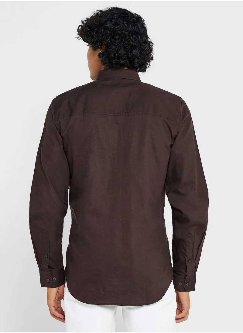 سفنتي فايف Pure Cotton Casual Single Pocket Shirt