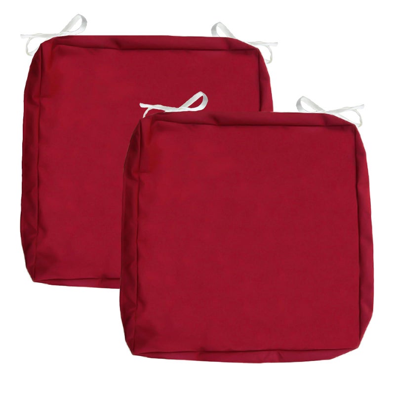 Sqodok Outdoor Cushion Covers Replacement  Waterproof Patio Cushion Covers for Outdoor Furniture  24x24 Outdoor Cushion Slicovers 2Pack Sectional Cushions Cover for Sofa Chair  Dark Red - Image 5