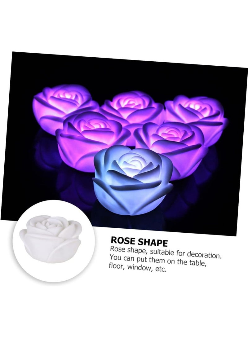 مصابيح LED على شكل وردة متغيرة 7 ألوان – Rose Flower Lamp ديكور رومانسي للحفلات والزفاف وإضاءة ليلية بدون لهب للمنزل والحديقة والمناسبات، تصميم زهري أنيق بإضاءة متعددة الألوان - Image 2