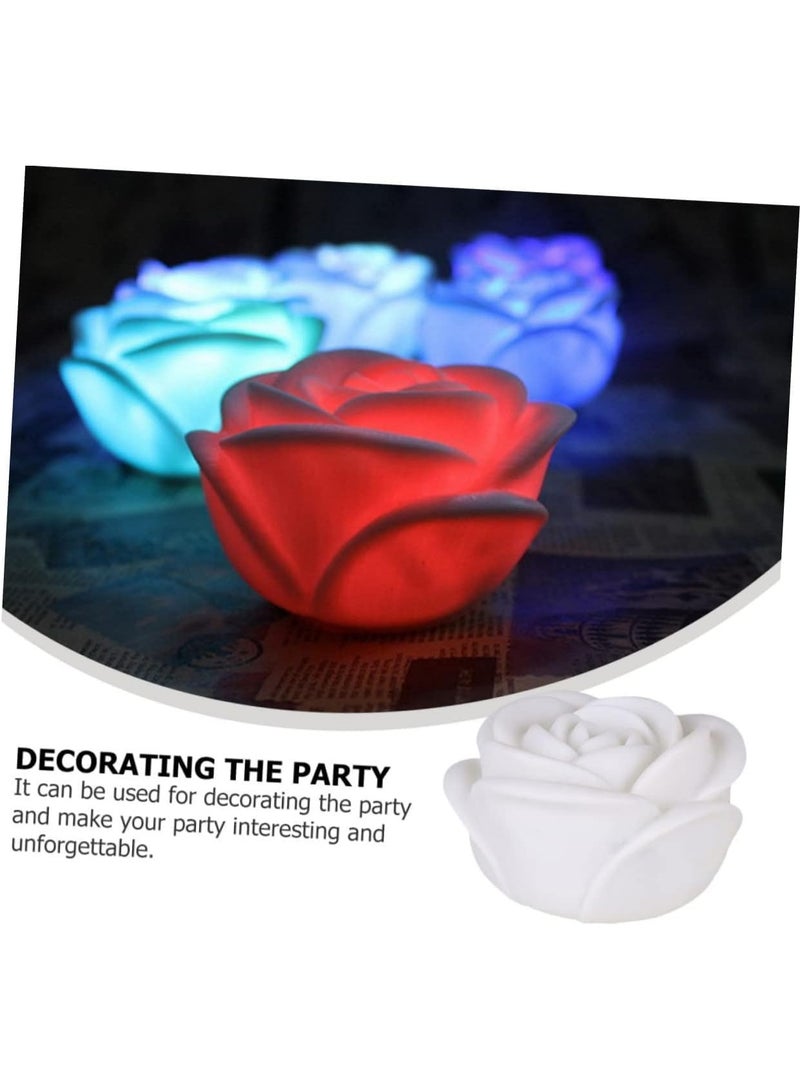 مصابيح LED على شكل وردة متغيرة 7 ألوان – Rose Flower Lamp ديكور رومانسي للحفلات والزفاف وإضاءة ليلية بدون لهب للمنزل والحديقة والمناسبات، تصميم زهري أنيق بإضاءة متعددة الألوان - Image 5