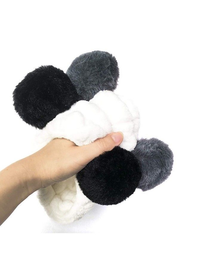 Co-link 2Pcs Fashion Face Wash Panda Animal Ears Hair Band Panda Elastic Headbands For Girls Makeup Face Washing Headband Hairdo Facial Mask Hairband Hair Accessory  - Image 1