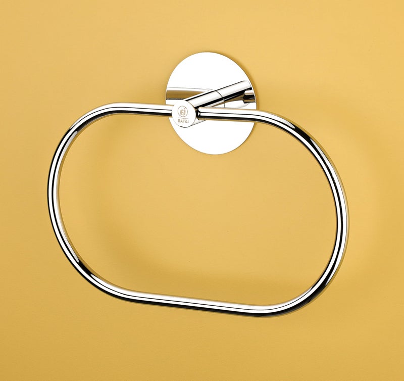 iSTAR Self Adhesive Ovel Towel Ring Stainless Steel Napkin Towel Hanger for Washbasin Anti Rust Strong Sticker Towel Holder for Bathroom Napkin Holder,Bathroom Accessories - Image 2