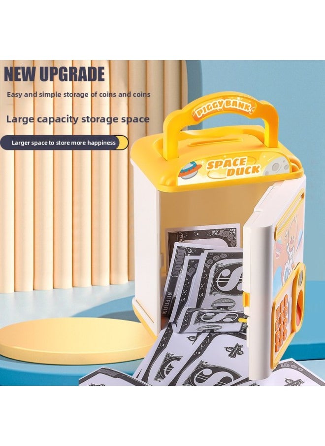 Generic Children's Piggy Bank Can Store Desirable Combination Lock Fingerprint Electric Ins High Color Value Year Gift Birthday Boys And Girls-Color:Blue-astronaut [charging Model]  - Image 5