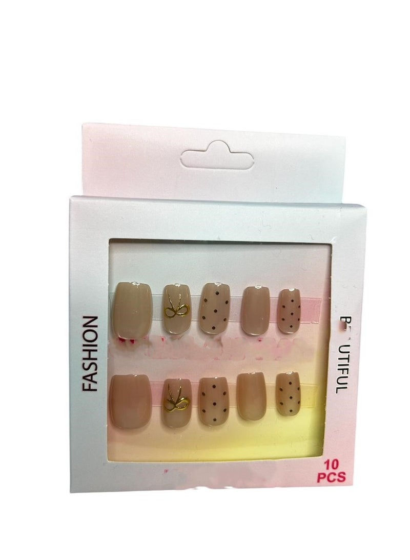 Generic 10 Pack Cat Eye False Nails - Unique Design Double Face Adhesive 