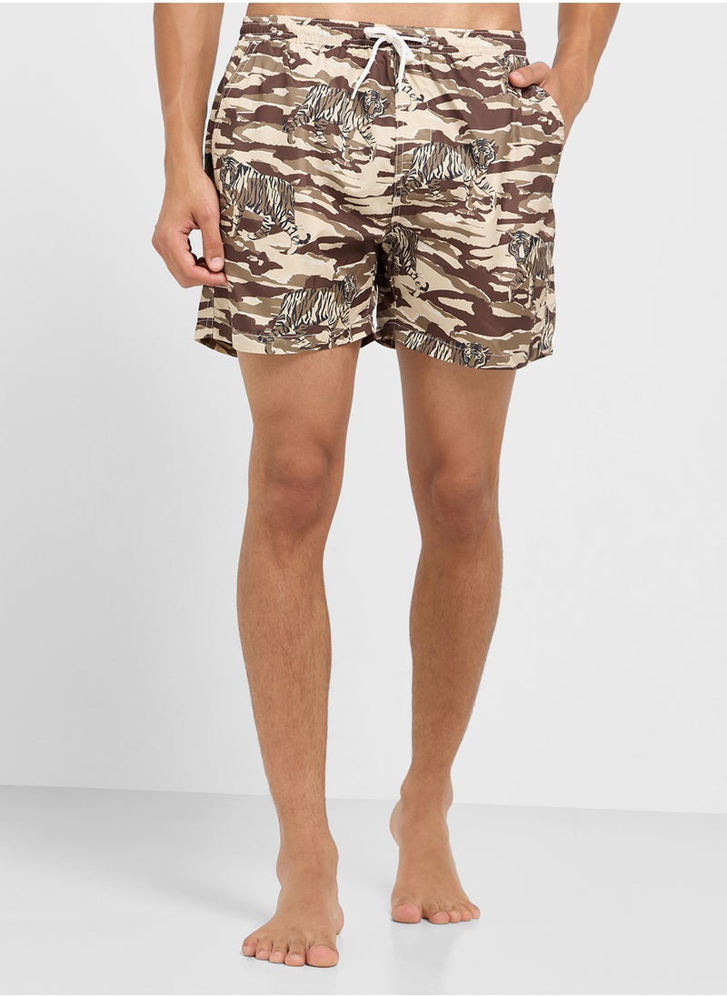 BRAVE SOUL Printed Swimshorts  - Image 1