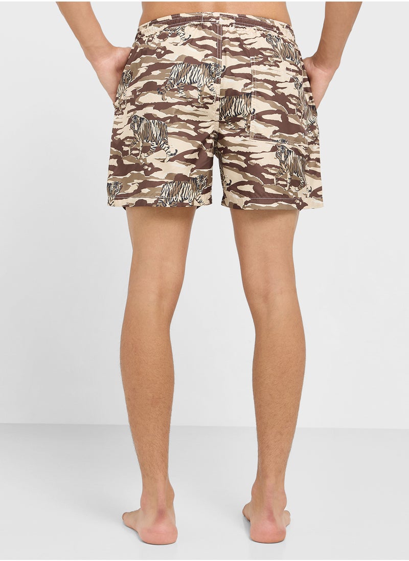 BRAVE SOUL Printed Swimshorts  - Image 3