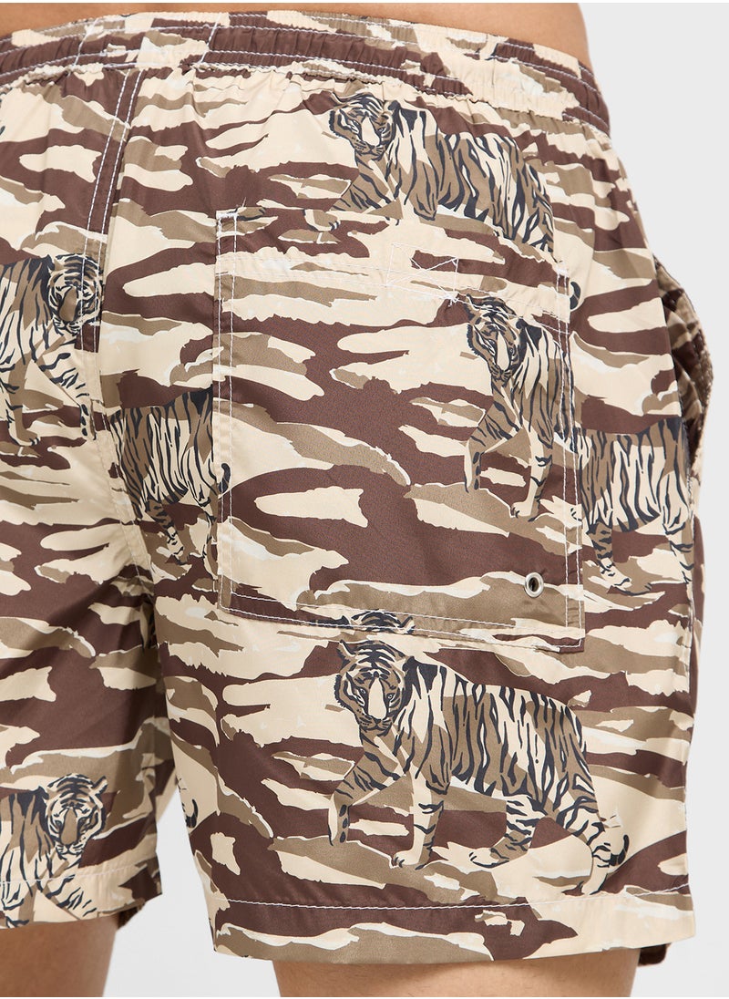 BRAVE SOUL Printed Swimshorts  - Image 5