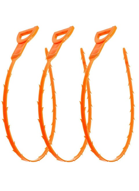 Drain Clog Remover, 3 Pack 19.6 Inch Snake Clog Remover Tool, Drain Cleaner Tool for Sink, Tube Drain Cleaning, Hair Clog Remover for Shower Kitchen Sink Bath Tub Bathroom.