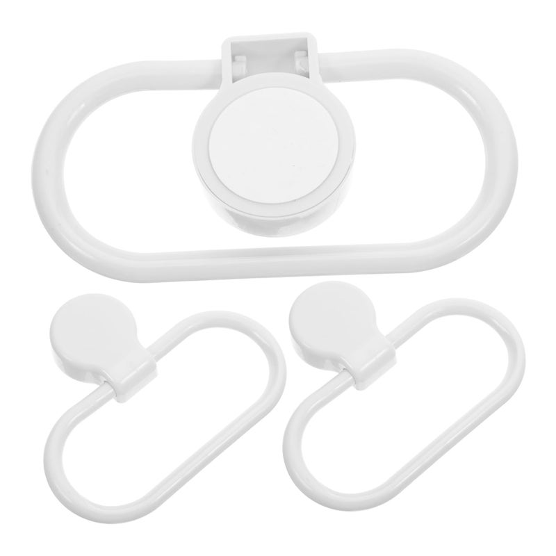 Self Adhesive Wall Mounted Towel Holder 3 Pack Space Saving Bathroom Kitchen Rack - Image 2