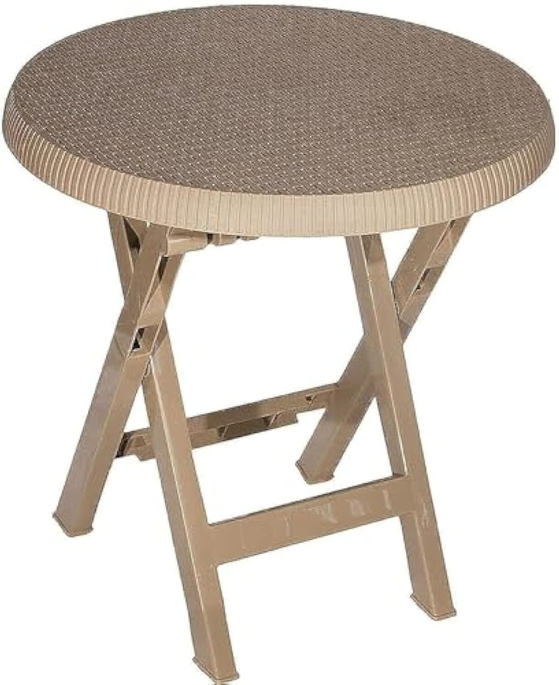 Plastic rattan folding adjustable table