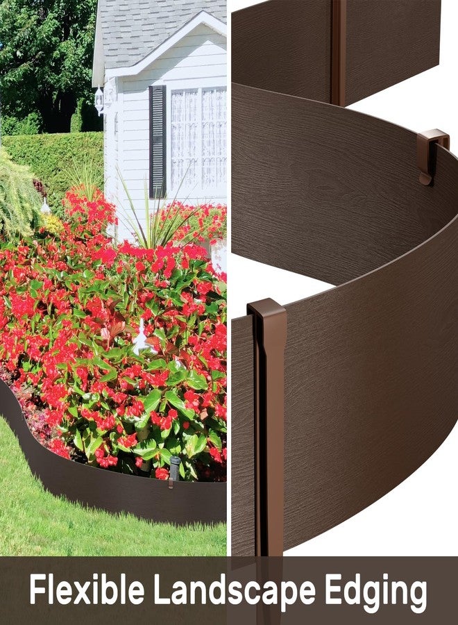 AGTEK 60FT Plastic Landscape Edging Coil Kit, 4 inch High Terrace Board Garden Edging Border with 18 Stakes - Image 3