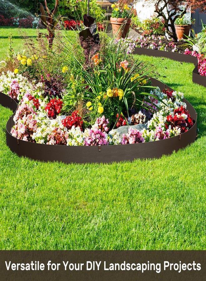 AGTEK 60FT Plastic Landscape Edging Coil Kit, 4 inch High Terrace Board Garden Edging Border with 18 Stakes - Image 5