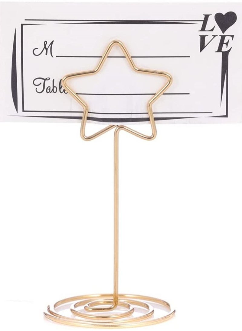 SYOSI 12 Piece Table Number Holder, 3.35" Position Card Holder, Photo Picture Holder for Centerpieces, Weddings, Parties, Birthdays, Star Shape  - Image 3