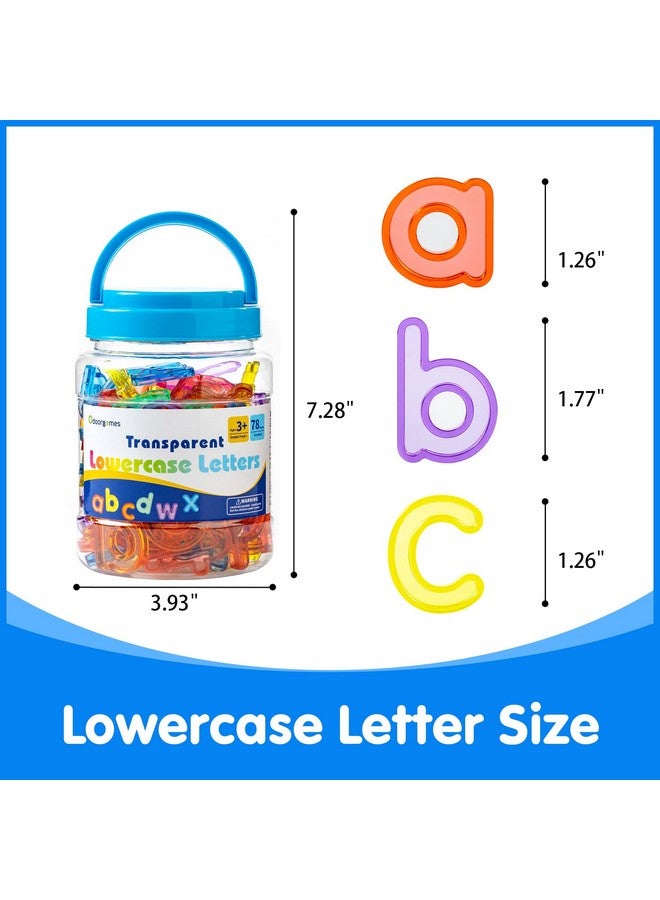 Odoorgames 78 Pcs Translucent Lowercase Letters - Learning Toy for Light Table Accessories and Manipulatives - Image 2