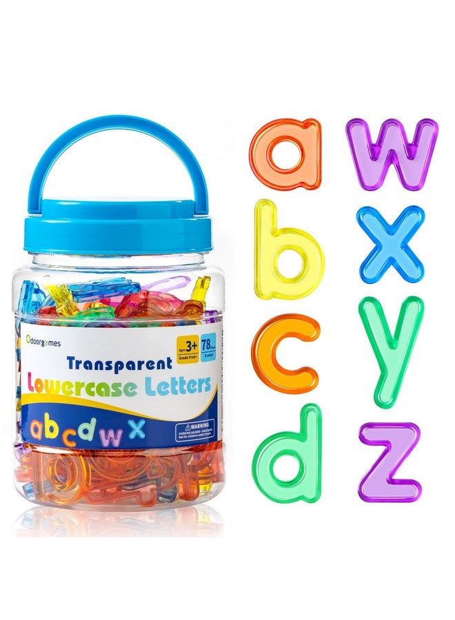 Odoorgames 78 Pcs Translucent Lowercase Letters - Learning Toy for Light Table Accessories and Manipulatives - Image 1