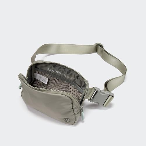 Pander Two Way Zipper Fanny Pack Nylon Everywhere Belt Bag for Women, Water Repellent Waist Packs, Crossbody Bags with Adjustable Strap (Grey Sage). - Image 4