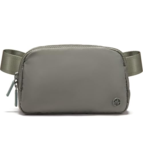 Pander Two Way Zipper Fanny Pack Nylon Everywhere Belt Bag for Women, Water Repellent Waist Packs, Crossbody Bags with Adjustable Strap (Grey Sage). - Image 1