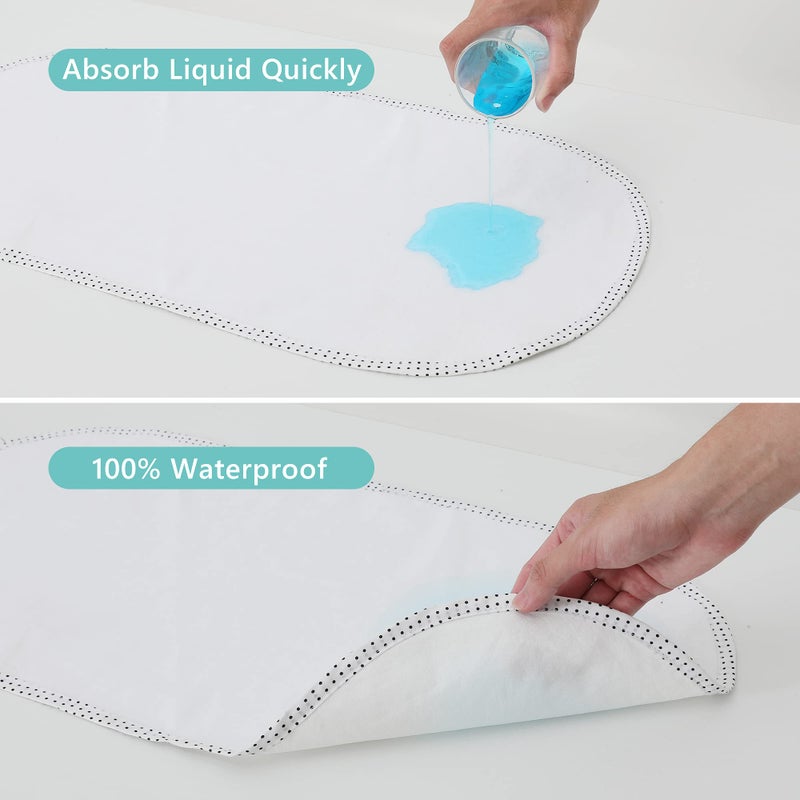 TILLYOU Changing Pad Liners 6PK - Waterproof Flannel Cotton, 27" x 13" - Perfect for Baby Diaper Needs, White - Image 5
