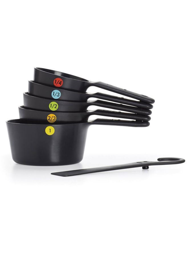NIBEMINENT 6-Peice Plastic Measuring Cups black 12.7x24.6x8.89cm  - Image 2