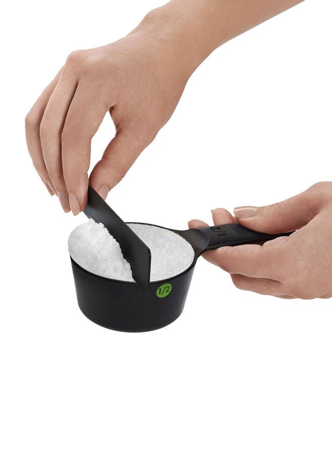 NIBEMINENT 6-Peice Plastic Measuring Cups black 12.7x24.6x8.89cm  - Image 3