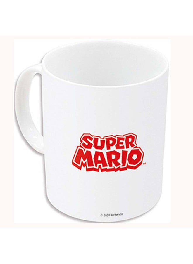STOR كوب سيراميك من STOR Nintendo بسعة 325 مل مع مقبض بتصميم سوبر ماريو | مجموعة من قطعة واحدة على شكل دائري للشاي/القهوة | آمن للاستخدام في الميكروويف وغسالة الأطباق، وآمن للاستخدام في الفريزر | مثالي للاستخدام اليومي للقهوة والشاي والألوان المتعددة  - Image 2