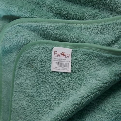 Fezora Microfiber Bath Towel for Men & Women – Large Size 70x140 cm, 400 GSM, Ultra Soft, Quick Dry, Lightweight & Super Absorbent Towel for Bathroom, Gym, Spa, Travel & Swimming (Firozi) - Image 4