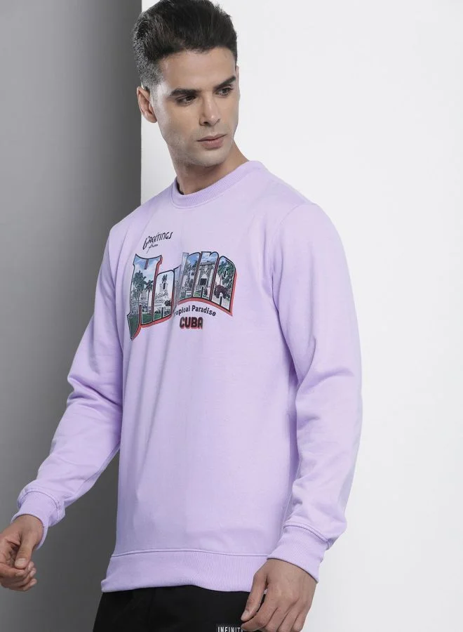 The Indian Garage Co  The Indian Garage Co Men Regular Fit Printed Crew Neck Full Sleeves Sweatshirt  | Best Price UAE