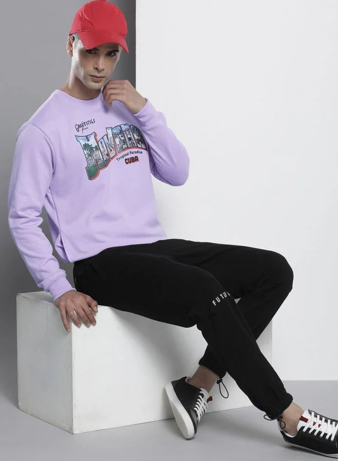The Indian Garage Co  The Indian Garage Co Men Regular Fit Printed Crew Neck Full Sleeves Sweatshirt  | Best Price UAE