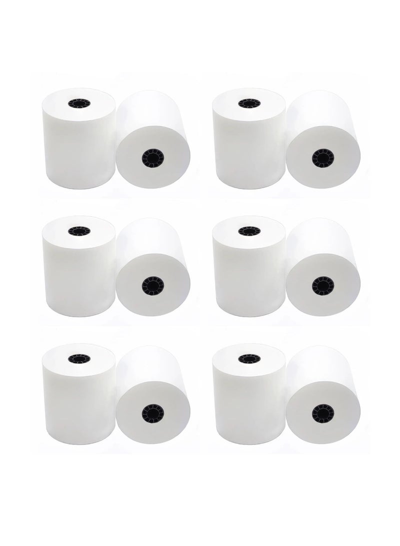 Terabyte 12-Piece POS Receipt Thermal Paper 80x80mm Size - Image 1