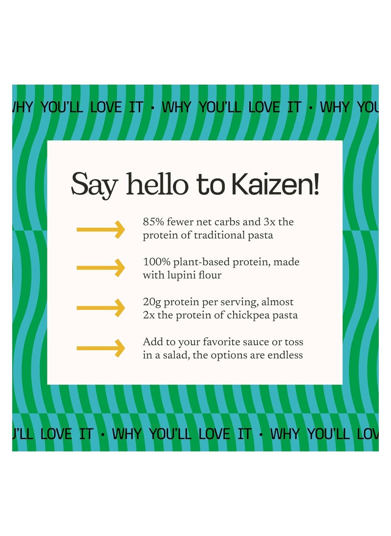 Kaizen Low Carb Pasta Fusilli - Gluten-Free, High Protein, Keto Friendly, Plant Based, Made with High Fiber Lupin Flour