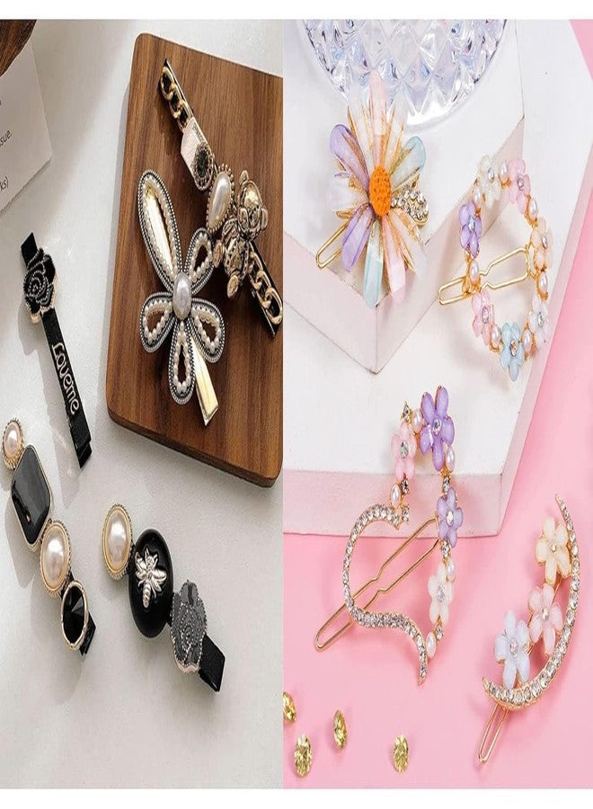 KARDIFF 9 Pcs Korean Stylish Multi Design Hair Clip & Flower Lock Pin For Girls & Women Our hair Lock Pin & hair Clip is trendy and pretty, dress-up with them, helps you become the charming and fashionable PK 1 - Image 2