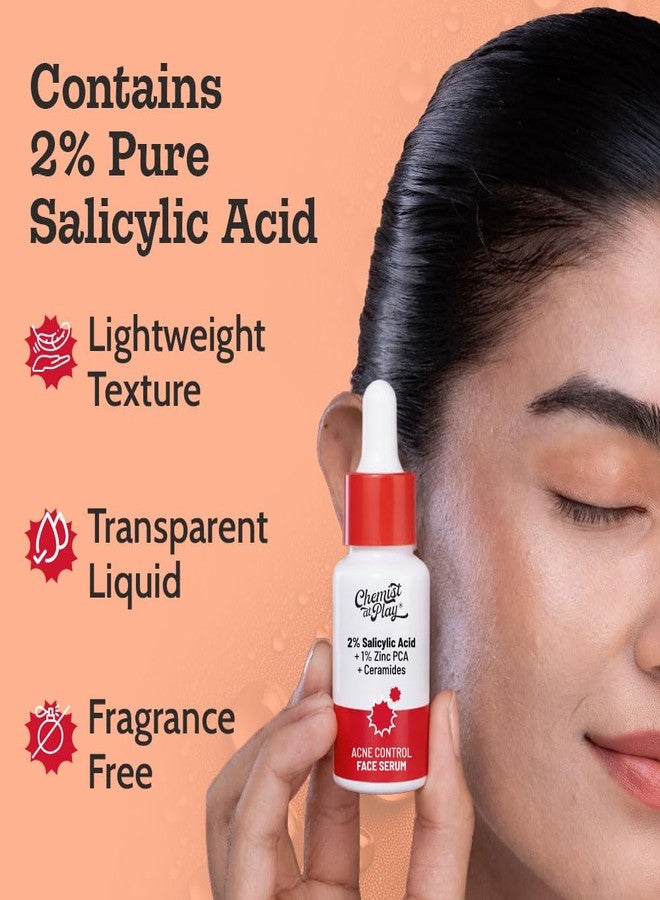 Chemist At Play 2% Salicylic Acid Face Serum for Acne | Serum for Acne and Dark Spots | Improves Skin Texture | Controls Excess Oil | Lightweight, Non-Comedogenic | For Men & Women | 10 ml - Image 4