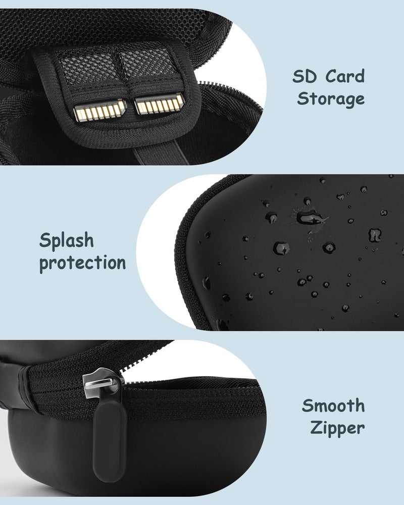 SQERO Camera Case for Digital Camera CAMKORY DC403 FHD 1080P/ KODAK PIXPRO FZ55/ FZ45/ STUOGYUM DC402-AF, SD Card Storage Travel Carry Case Bag (Black) - Image 3